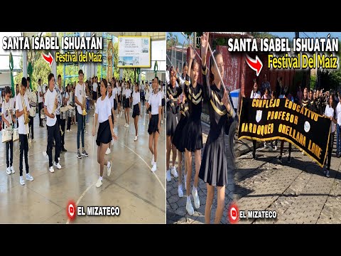 SANTA ISABEL ISHUATAN DE FIESTA BANDAS DE PAZ RECORRIDO POR LAS PRINCIPALES CALLES "SE LUCIERON"