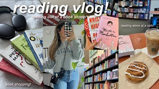 READING VLOG📚: bookstore shopping, cafe reading & new book recommendations!