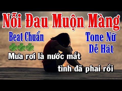 Nỗi Đau Muộn Màng - Karaoke Tone Nữ ✦ Âm Thanh Chuẩn | Yêu ca hát - Love Singing | C#m