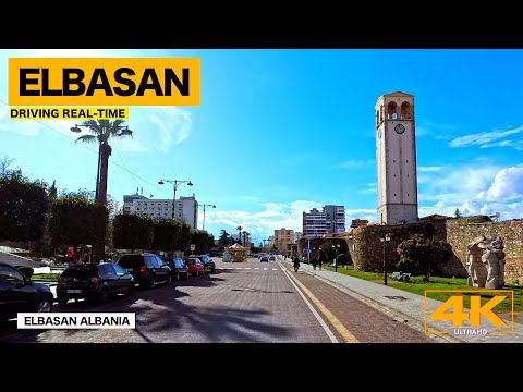 ELBASAN, ALBANIA 🚗 DRIVING REAL-TIME 🚔 UDHETIM NE KOHE REALE, ELBASAN SHQIPERI [2024 4K HDR]
