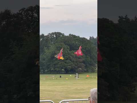 Two jet turbines hovering in formation at Weston Park 2023 #aviation #rcaircraft #westonpark