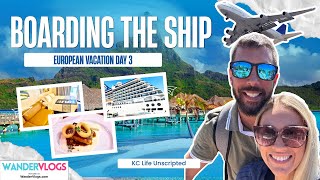 Travel vlog - European Vacation Day 3 - Boarding the Carnival Miracle for Mediterranean Cruise!