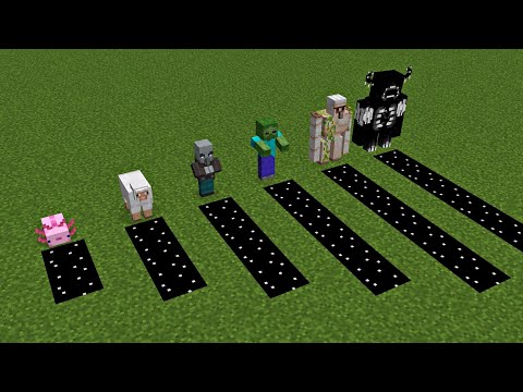 Sculk Generation by All Mobs in Minecraft • Which Mob Will generate more Sculk?