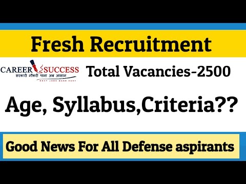 Fresh Recruitment || 2500 Vacancies || Important Update @Career Success
