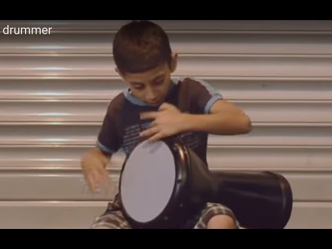 Amazing Street Doumbek(Goblet Drum) Kid drummer
