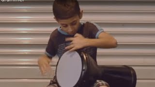 Video thumbnail of "Amazing Street Doumbek(Goblet Drum) Kid drummer"