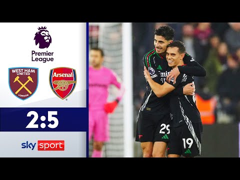 7 Tore in Halbzeit 1! | West Ham United - FC Arsenal | Highlights - Premier League 2024/25