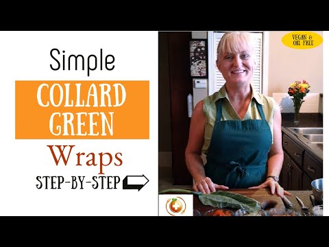 COLLARD GREEN WRAP with Peanut Sauce