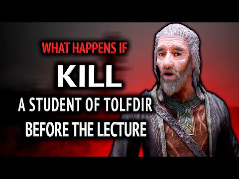 Skyrim ٠ What Happens if you KILL a Student of Tolfdir Before the Lecture