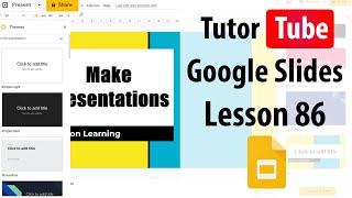 Google Slides Tutorial - Lesson 86 - Table Formatting Options