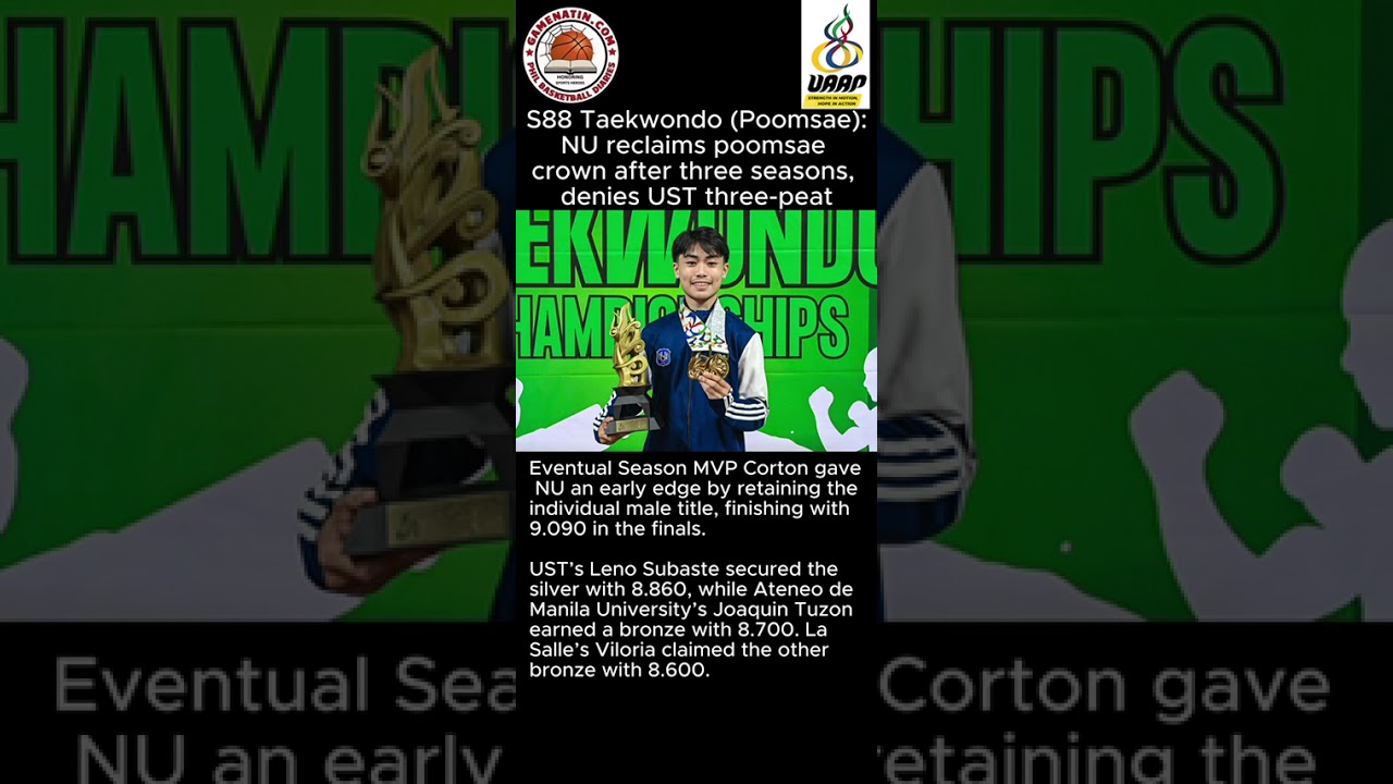 UAAP Taekwondo: NU dethrones UST in poomsae competition