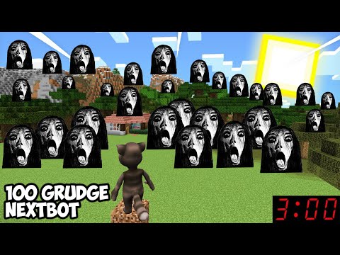 GRUDGE AND FRIENDS 100 NEXTBOT ARE CHASING US in Minecraft -Gameplay - Coffin Meme