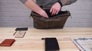 Сумка чоловіча SHVIGEL 11115 шкіряна коричнева