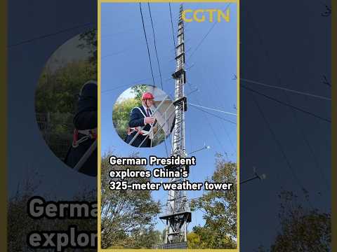 Steinmeier visits China's 325-meter meteorological observation tower