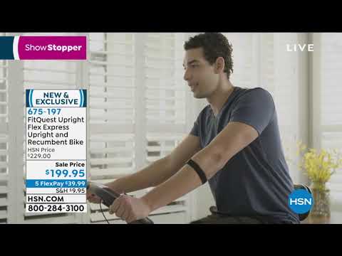 FitQuest Flex Express Upright and Recumbent Bike with Re...