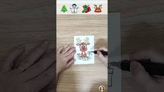 Rena de Natal #shorts  #infantil #art #satisfying #satisfyingcolouring  #ytshorts #viral