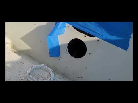 sailboat cockpit drain upgrade santana 28