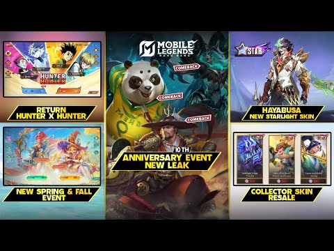 NEW LEAKS MLBB 10th ANNIVERSARY, RESALE HUNTER X HUNTER, HAYABUSA NEW STARLIGHT SKIN - Mobile Legend