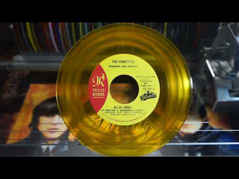 Jonnie's Jukebox Plays: Be My Baby - The Ronettes 1963. Trans Orange Vinyl Record. Remastered Video