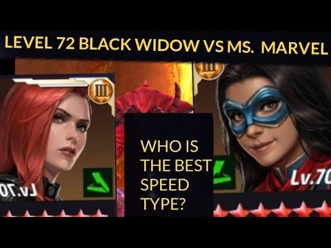 Level 72 Black Widow VS Ms. Marvel - WBL Comparison - Marvel Future Fight