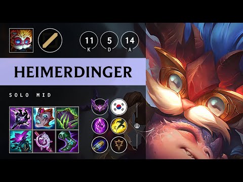 Heimerdinger Mid vs Vladimir: Rampage - KR Master Patch 14.16