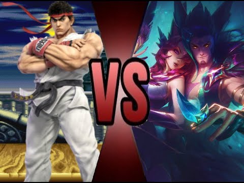 MMD - Ryu vs Xayah & Rakan (Street Fighter x League of Legends/Star Guardian)