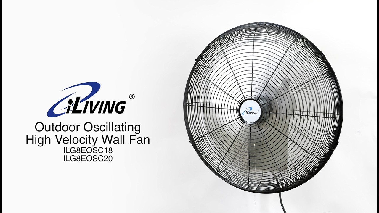 iLIVING Outdoor Oscillating Wall Fan Video