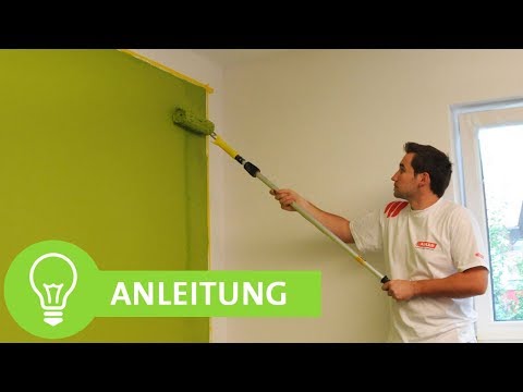 Painting walls: Simply paint walls in color with clean edges