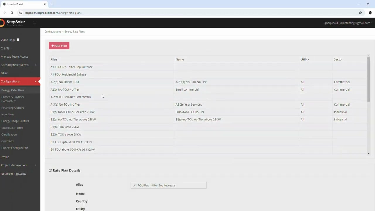 Installer Portal Complete Guide | Part 5.1: Energy Rate Plans