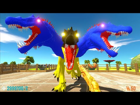 DEATH RUN OASIS VS SUPER BATMAN SPINOSAURUS - Animal Revolt Battle Simulator