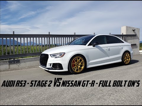 Audi RS3 - Stage 2 VS Nissan GT-R - Full Bolt On's Drag Race