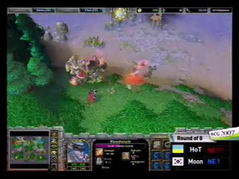 2007 Grand Final third day WarCraft III Math: HoT vs Moon; R1