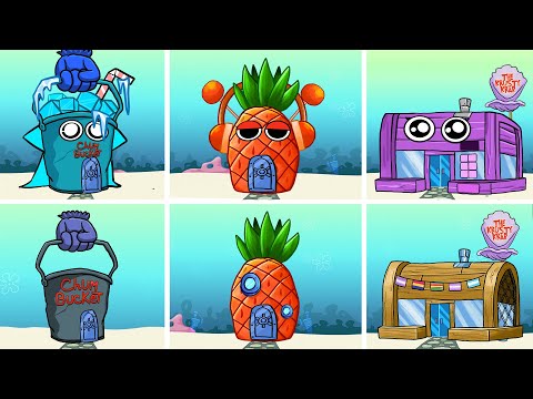 ALL SpongeBob House vs Sprunki House | Top 5 Iconic Houses in a Musical Showdown