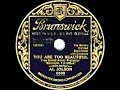 1933 HITS ARCHIVE: You Are Too Beautiful - Al Jolson