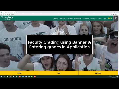SRU's Guide to Banner 9 Faculty Grading in Application