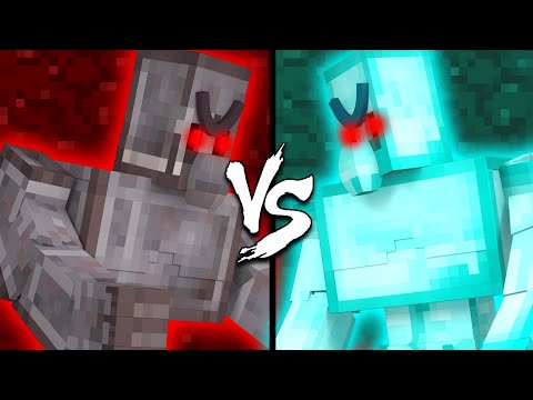 Netherite Golem vs. Diamond Golem - Minecraft