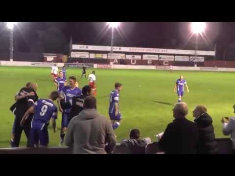 Bradley Grayson Scores 3rd Goal For Buxton F C  v Ashton United 90+8