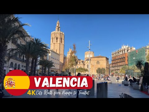 On foot from Russafa to Trinitat / Walking in Valencia [4K]
