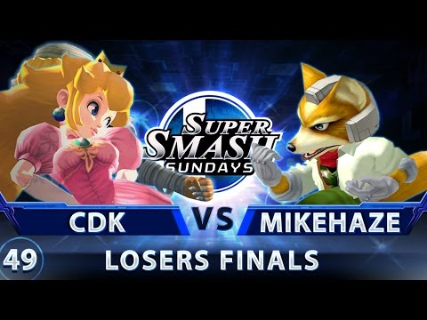SSS 49 - TA | CDK (Sheik, Peach) vs. MikeHaze (Fox) - SSBM Top 24 Losers Finals - Smash Melee