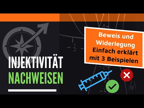 Beweis und Widerlegung, ob Funktion injektiv (3 Beispiele) | LernKompass - Mathe einfach erklärt