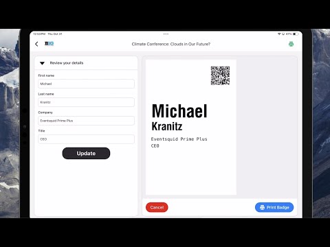 Eventsquid Zebra Badge App