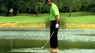 Tiger Woods walking on water