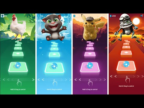 Chicken Song vs Talking Tom vs Pikachu vs Crazy Frog - Tiles Hop EDM Rush