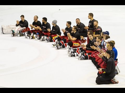 Děkovačka po utkání HC Dynamo Pardubice – Mountfield HK 3:4