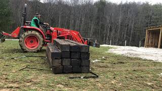 Building a Dry Lot for the Horses! and Moving Railroad Ties!