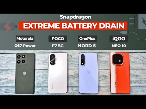(5G) Extreme Battery Drain Test | Moto G67 Power vs OnePlus NORD 5 vs POCO F7 vs iQOO Neo 10!