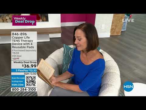 Copper Life TENS Therapy Device with 4 Reusable Pads