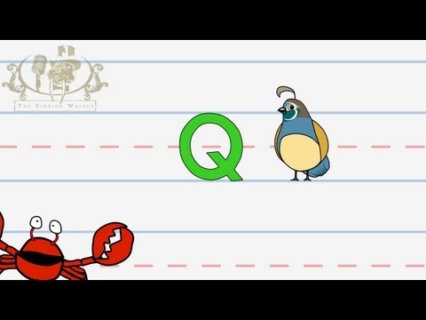 Write the letter Q | Alphabet Writing lesson for children | The Singing Walrus