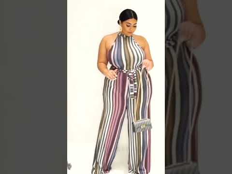 Brunch outfits 😍 💖 | beauty woman in sweet palette jumpsuit, she looking gorgeous.