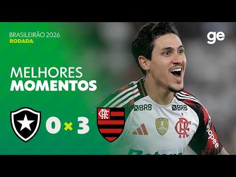 Gols e lances de Botafogo x Flamengo